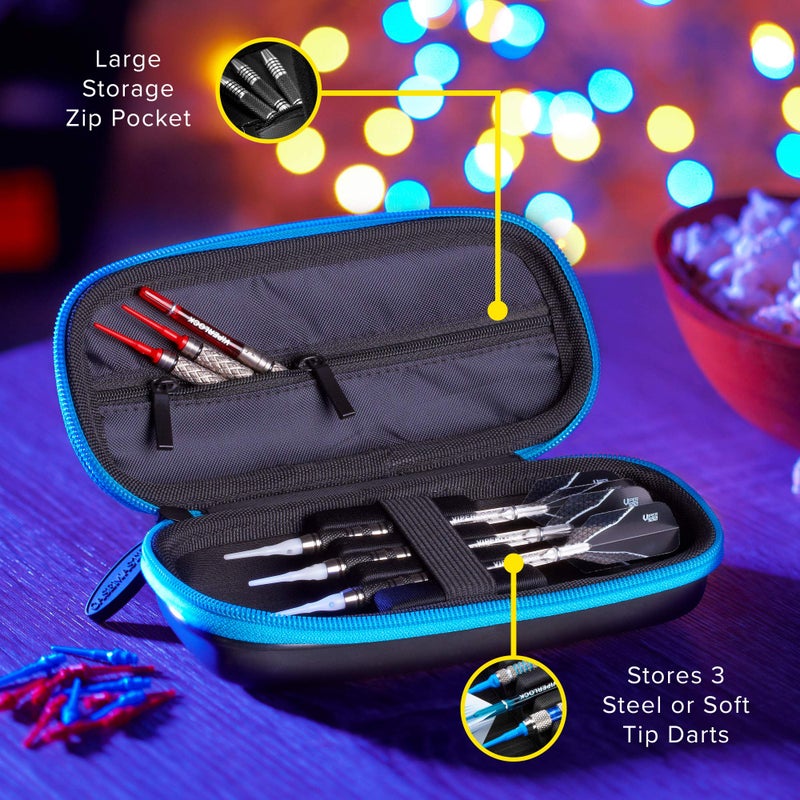 Casemaster Warden Dart Case, Blue Zipper - Image 2